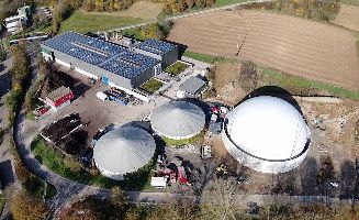 Luftbild Abfallwirtschaft Rems-Murr (AWRM) Biogasanlage